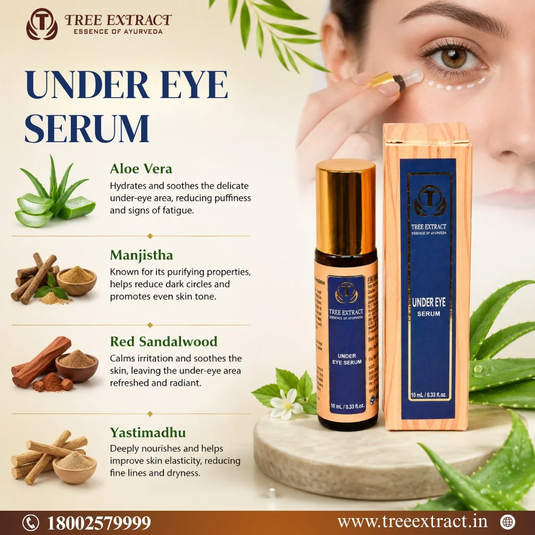 Ayurvedic Under Eye Serum for Dark Circles, Puffiness & Fine Lines